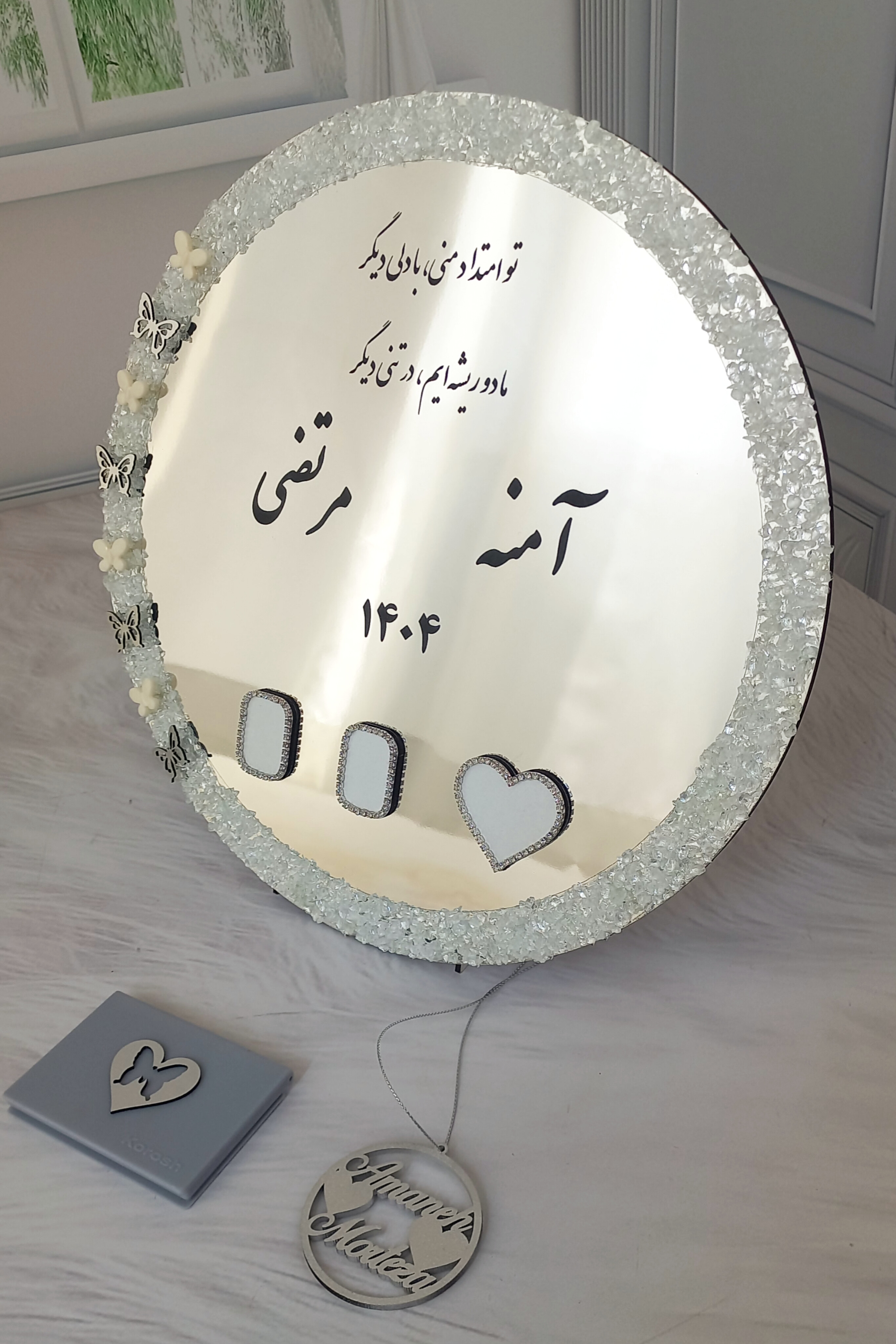 استند اثر انگشت دایره کریستالی