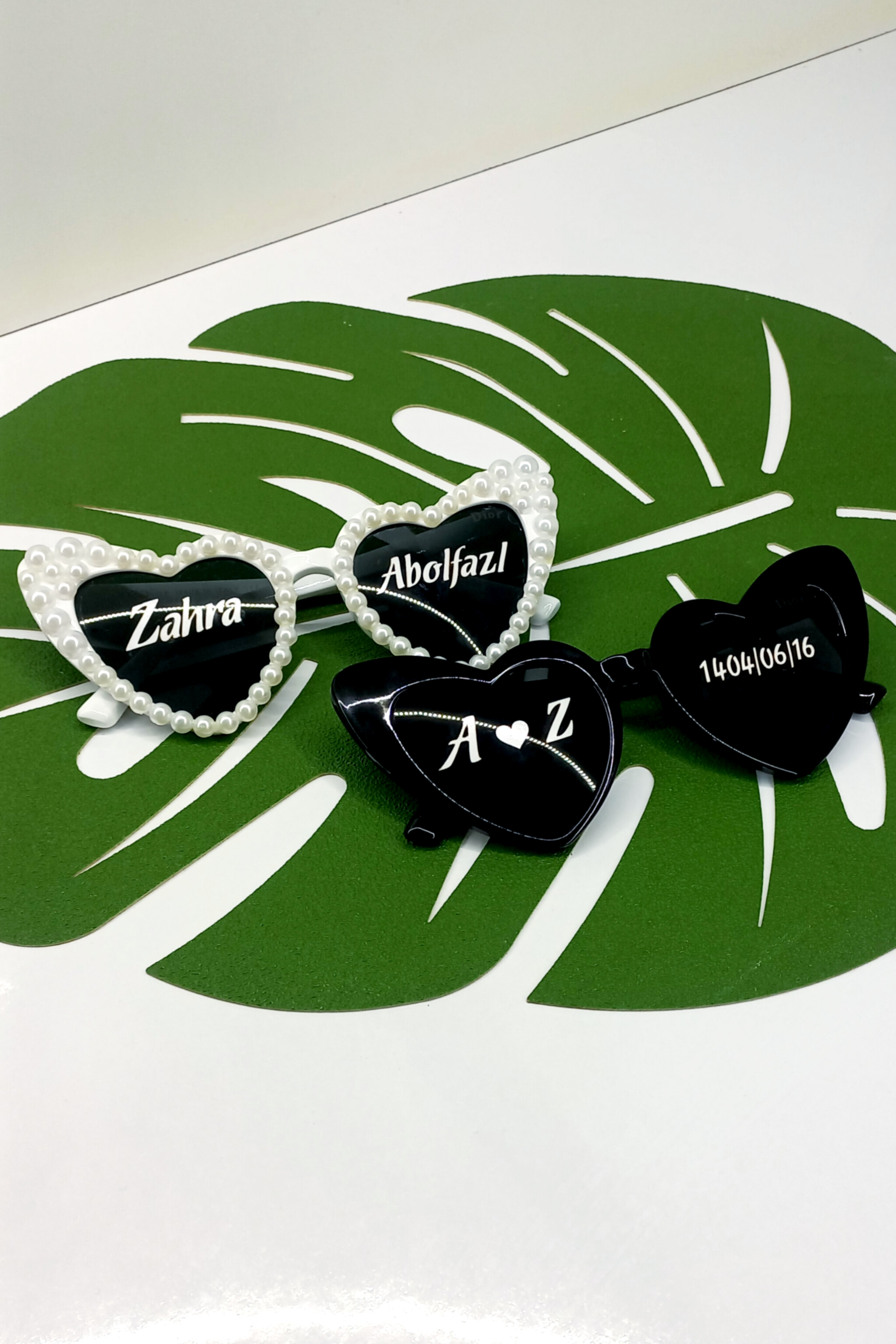 ست عینک قلبی عروس داماد